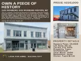 Historic Commercial Building in Roanoke Rapids NC For Sale